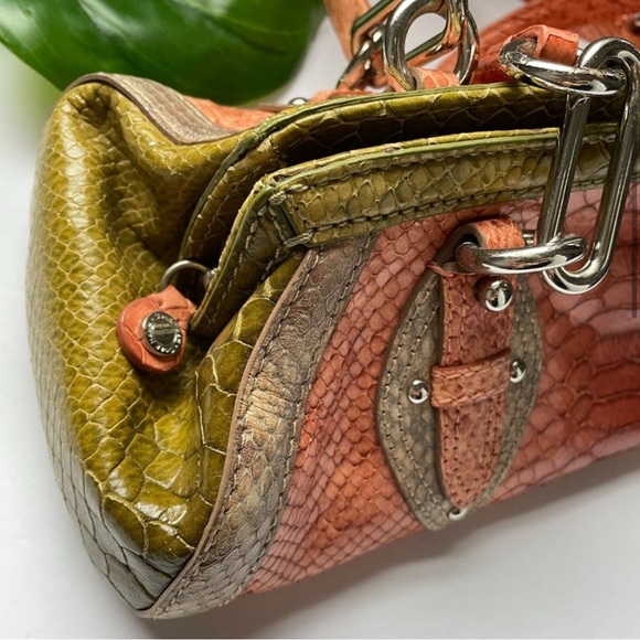 Cole Haan Snakeskin Leather Shoulder Bag, Cole Haan Trinity Handbag - Picture 5 of 9
